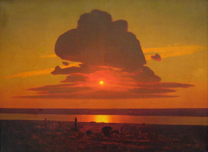 Arkhip Kuinji Red sunset on the Dnieper oil painting image